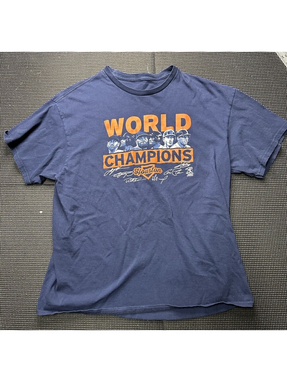 Houston Astros 2017 World Series Champions T Shirt Mens XL Blue MLB